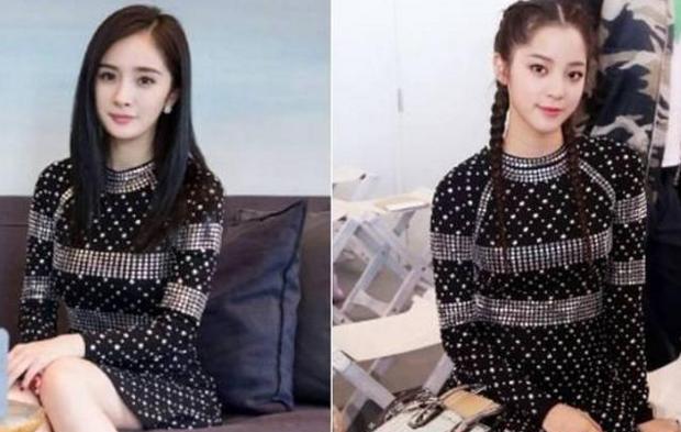 31岁杨幂和17岁欧阳娜娜同框撞衫终于明白了什么叫少女了