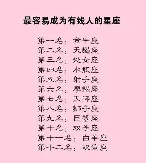 最容易成为有钱人排行榜第七名——天秤座 最容易成为有钱人排行榜第