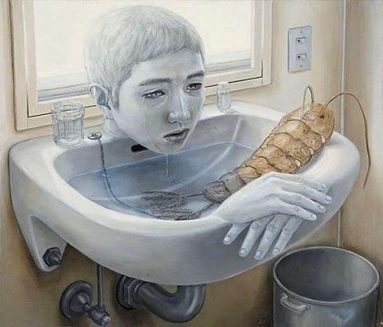 哪些让人看了很压抑的的世界名画,压抑的图片,最后一幅画看哭了