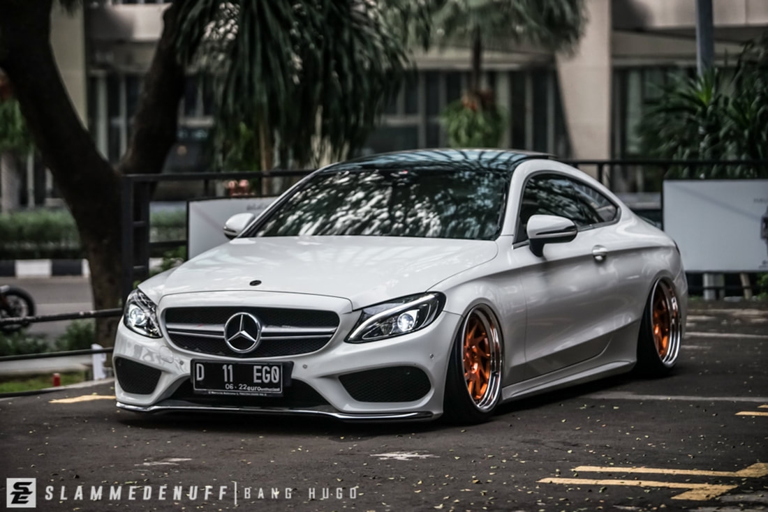 动感优雅的奔驰c级coupe,改装成低趴姿态能否讨你欢心?