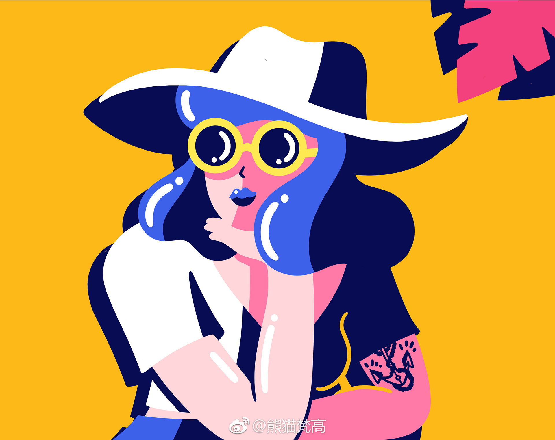 夏天的颜色来自伦敦自由插画家maryloufaure的作品强烈鲜艳的配色