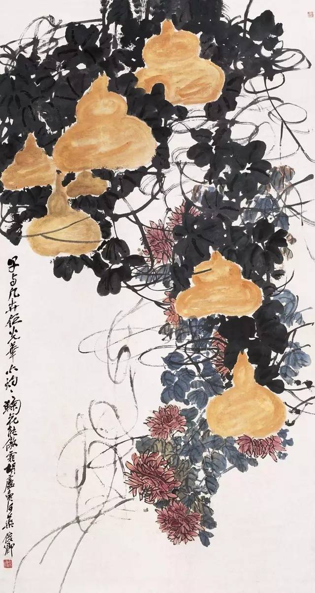 吴昌硕写意花卉精品艳而不俗