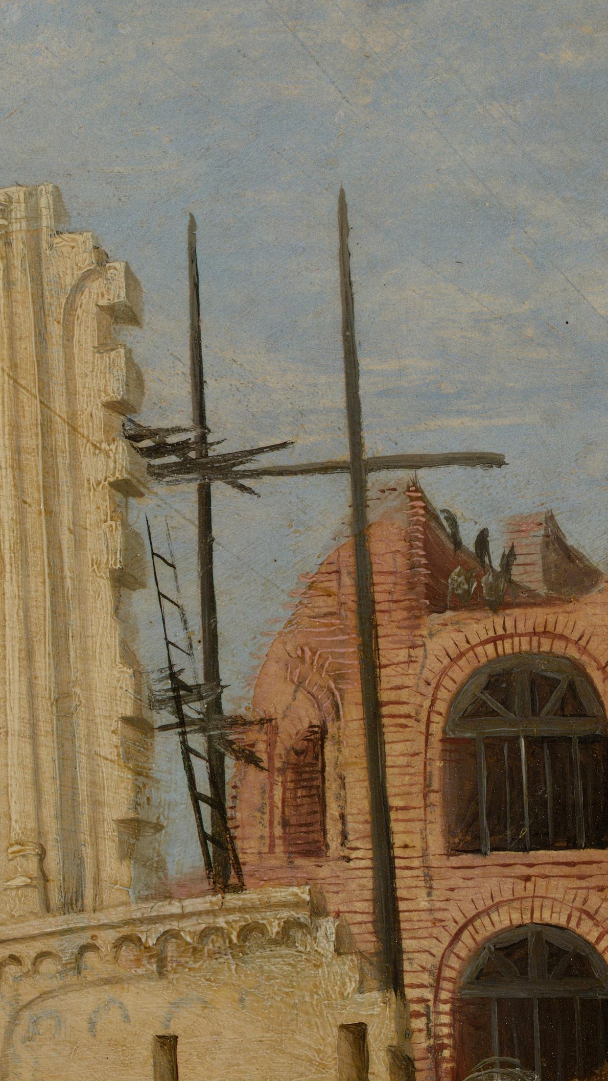 局部·《巴别塔》 布鲁盖尔以宏大的构图来处理这个富有幻想意味的场