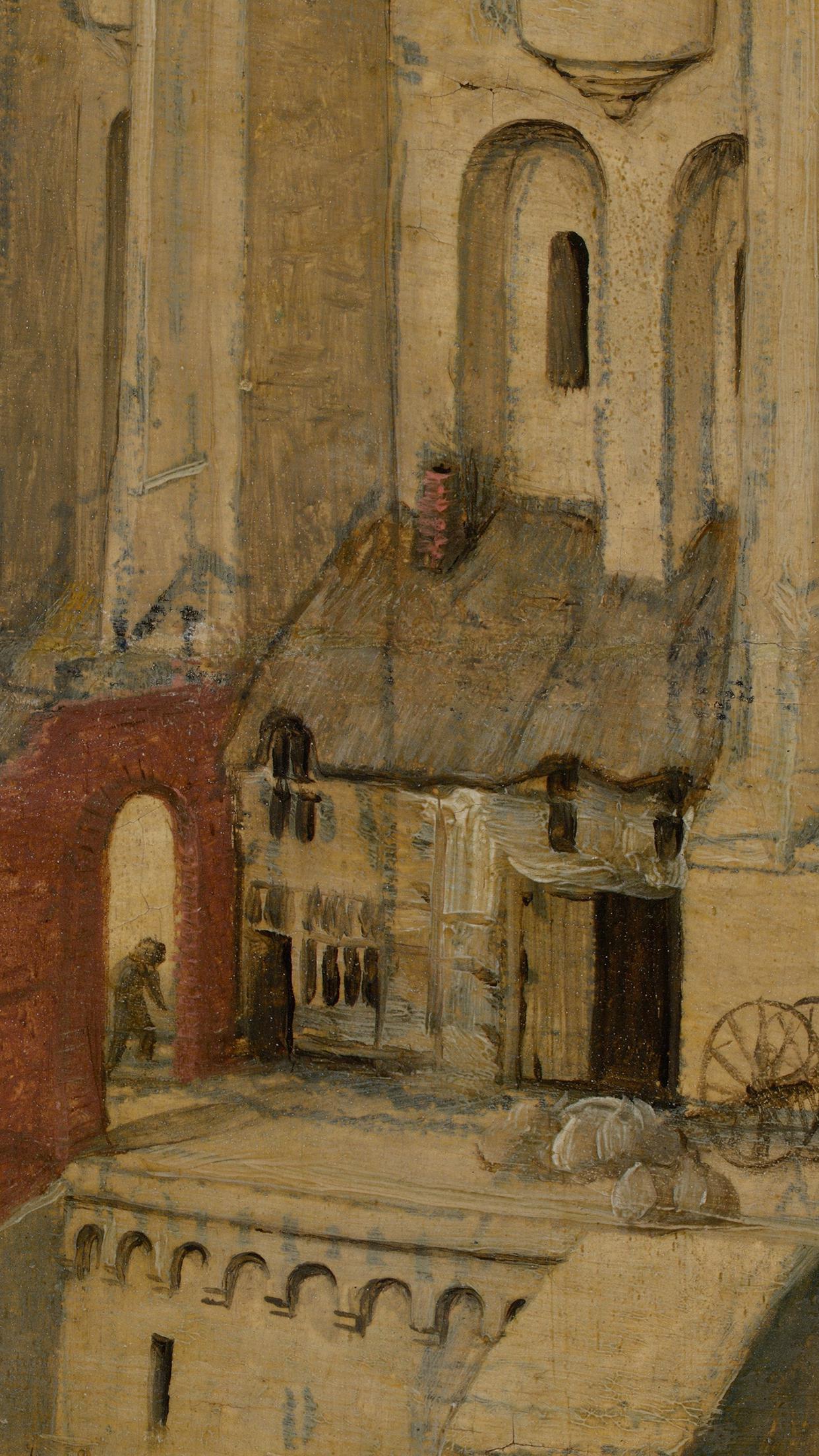 局部·《巴别塔》 布鲁盖尔以宏大的构图来处理这个富有幻想意味的场