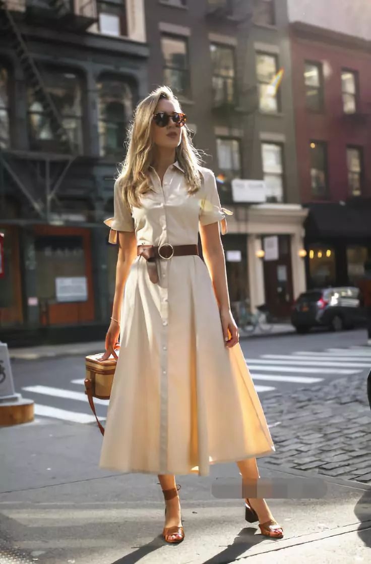 职场五天这么穿,衬衣裙更淑女知性,诠释职场的魅力