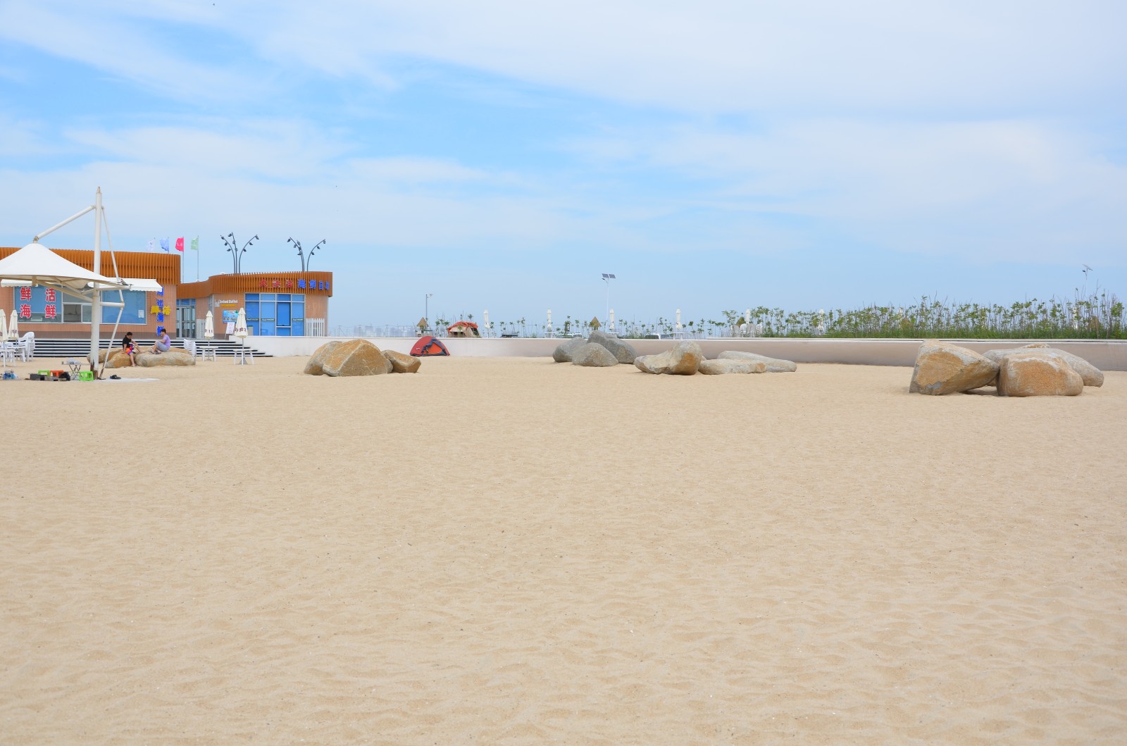 凡事皆需苦后得一心从来恒而成辽宁盘锦金帛滩海边风光