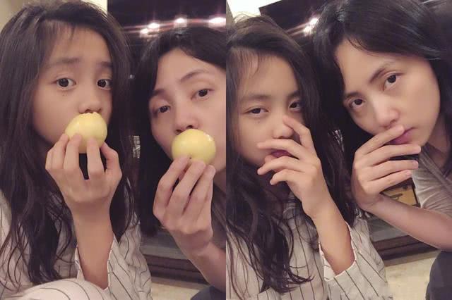 孙莉晒与多多同款动作四连拍,母女俩长得越发相像,颜值颇高!