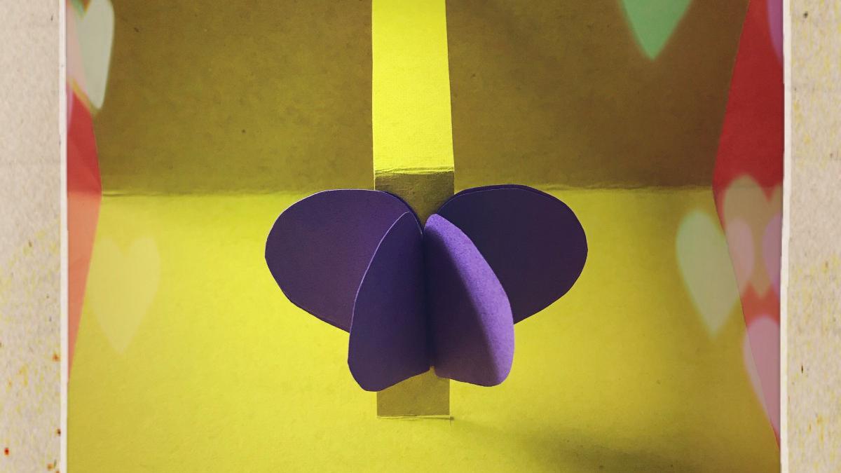 简单的3d立体手工贺卡,打开就有爱心跳出来,易学又有新意