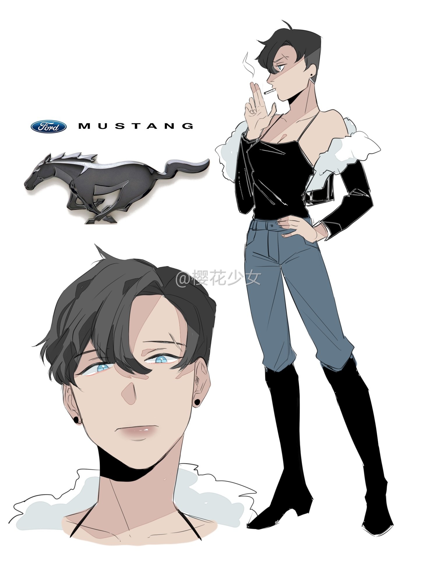 hg太太笔下的女版汽车拟人jeep真滴太可爱啦twitter