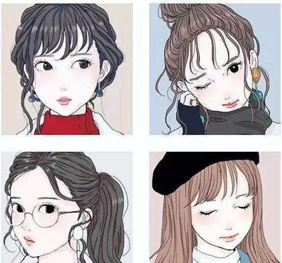 一组漫画风格时尚人物插画,发型和穿搭美翻了,参考性很高!