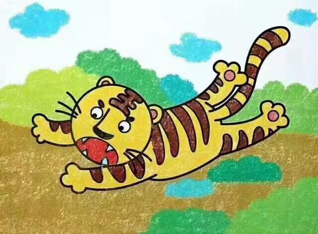 幼儿创意绘画不一样的蜡笔画简单又好画我们一起动手吧