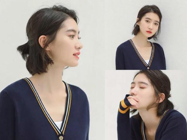 别再留长发了,今年很流行这4款"短发扎马尾",款款都很好看!