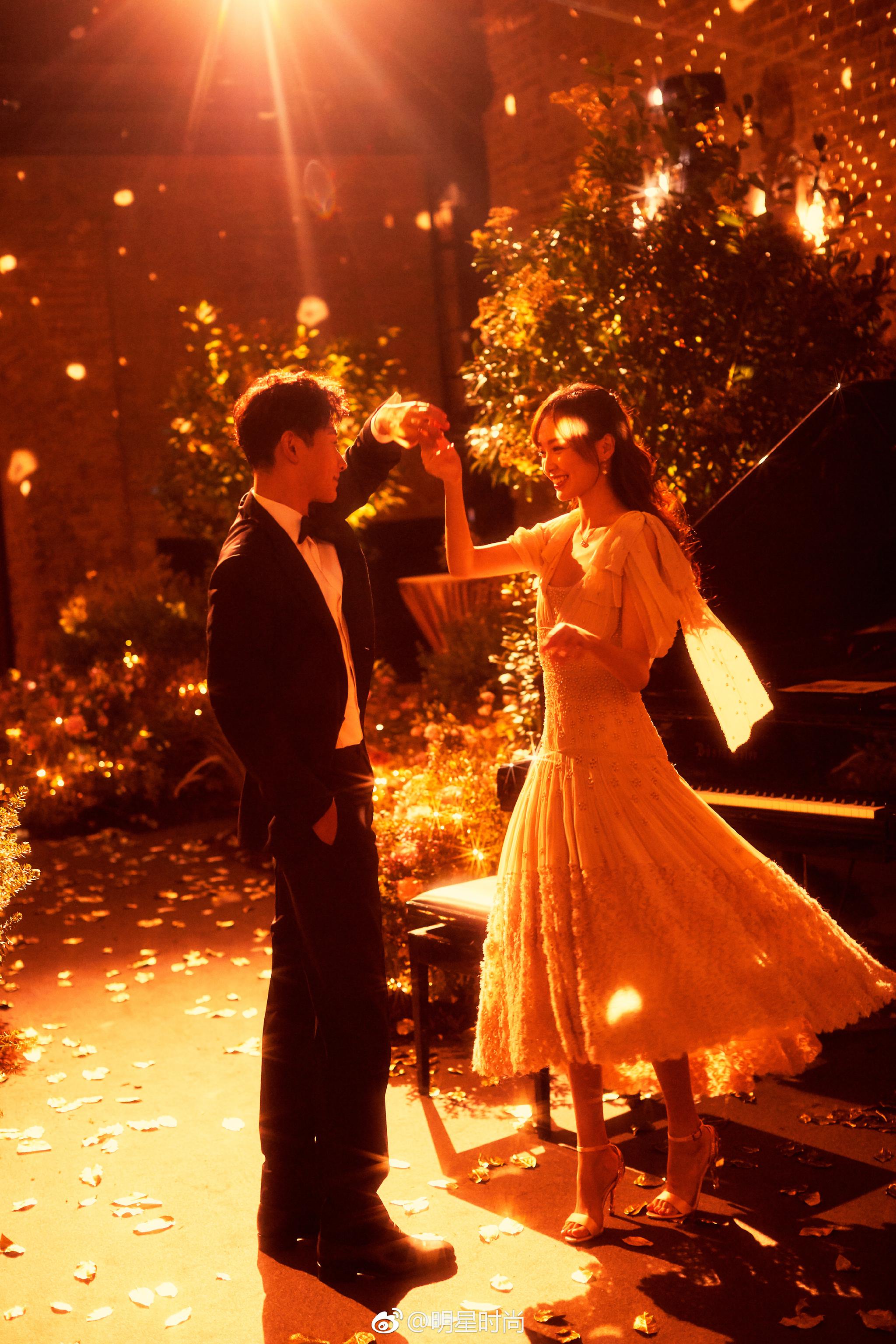 罗晋唐嫣婚礼现场照,糖糖是童话里公主的模样没错了