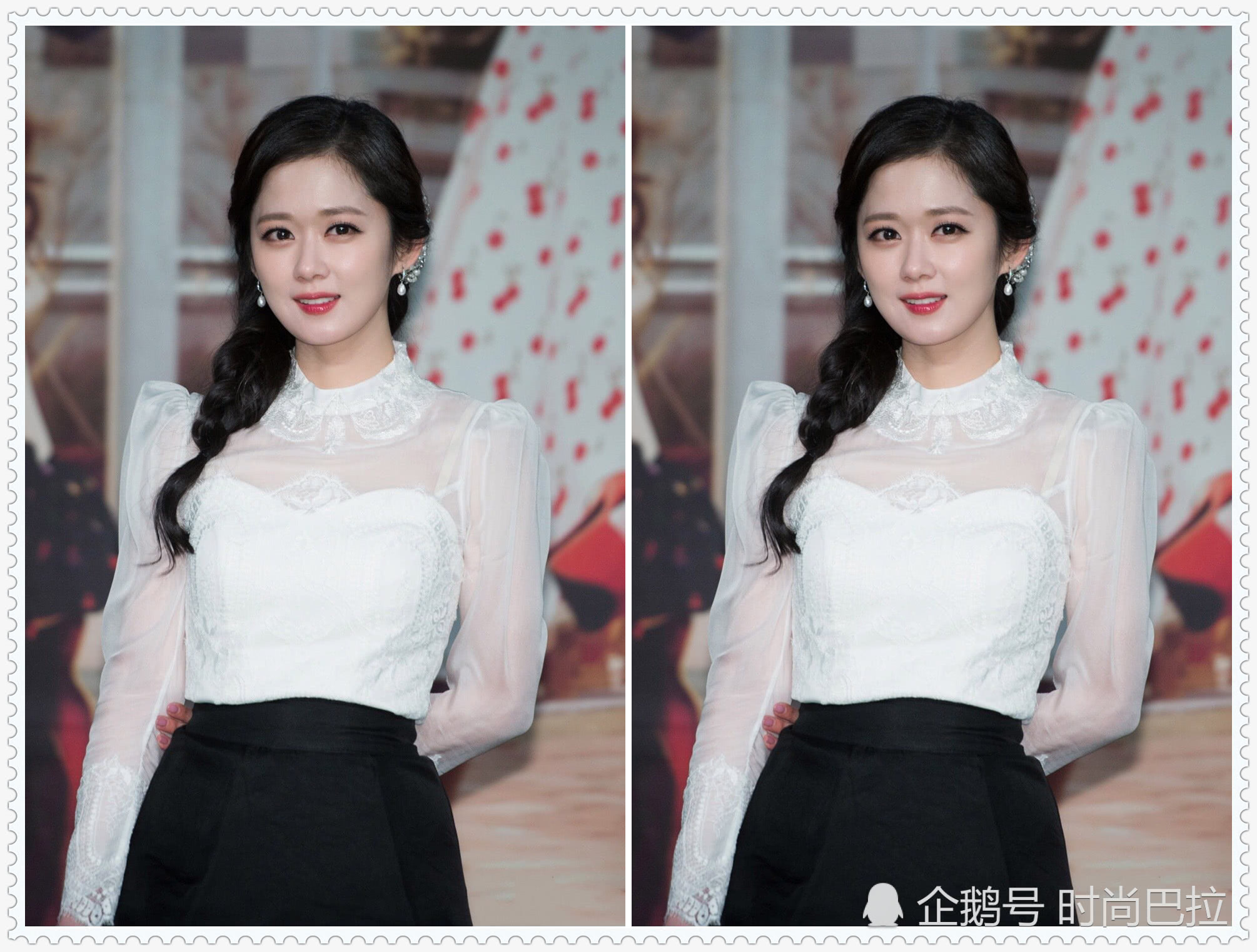 当张娜拉与赵丽颖同穿连衣裙终于见识了圆脸的最高级别