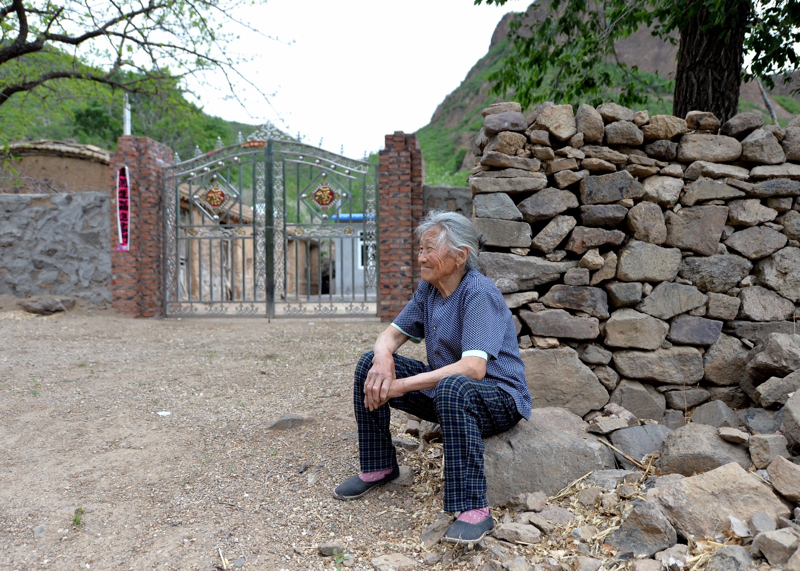 97岁老太独居大山:能上房子能种地|房子|老人|大娘_新浪新闻