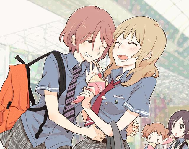 恋爱的二次元百合少女图片
