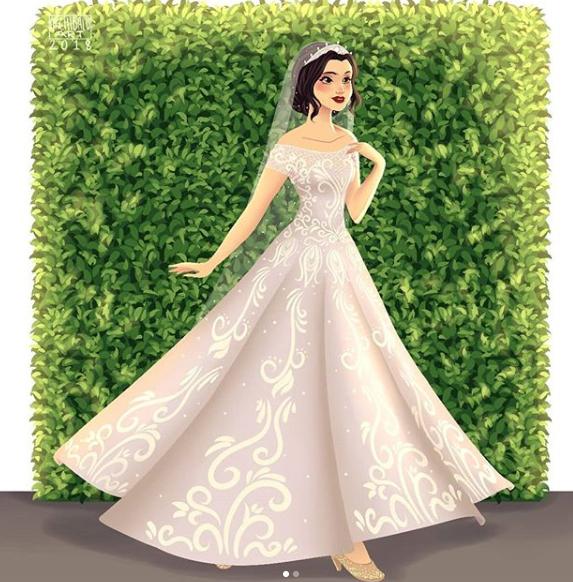 greco archibald 发挥了其想象力,帮公主们打造了系列的时尚婚纱,每一