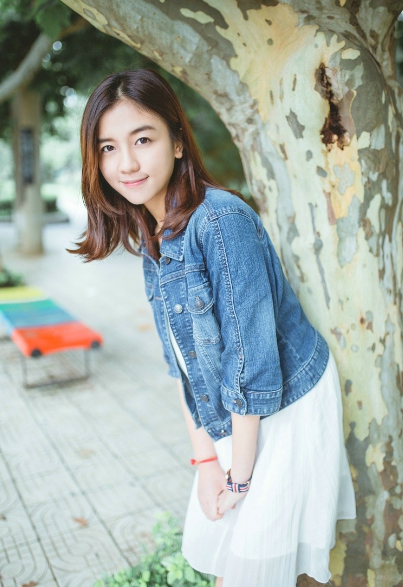 牛仔衣短发美女清爽户外随性自然写真集 @微相册 @微博摄影
