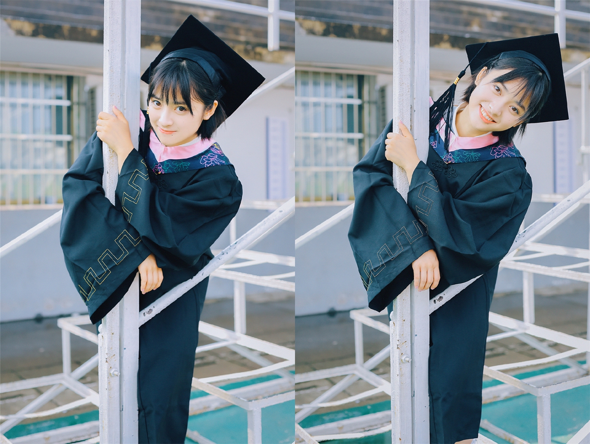 沈月晒学士服美照,原来毕业照妆容要这么化才抢镜!