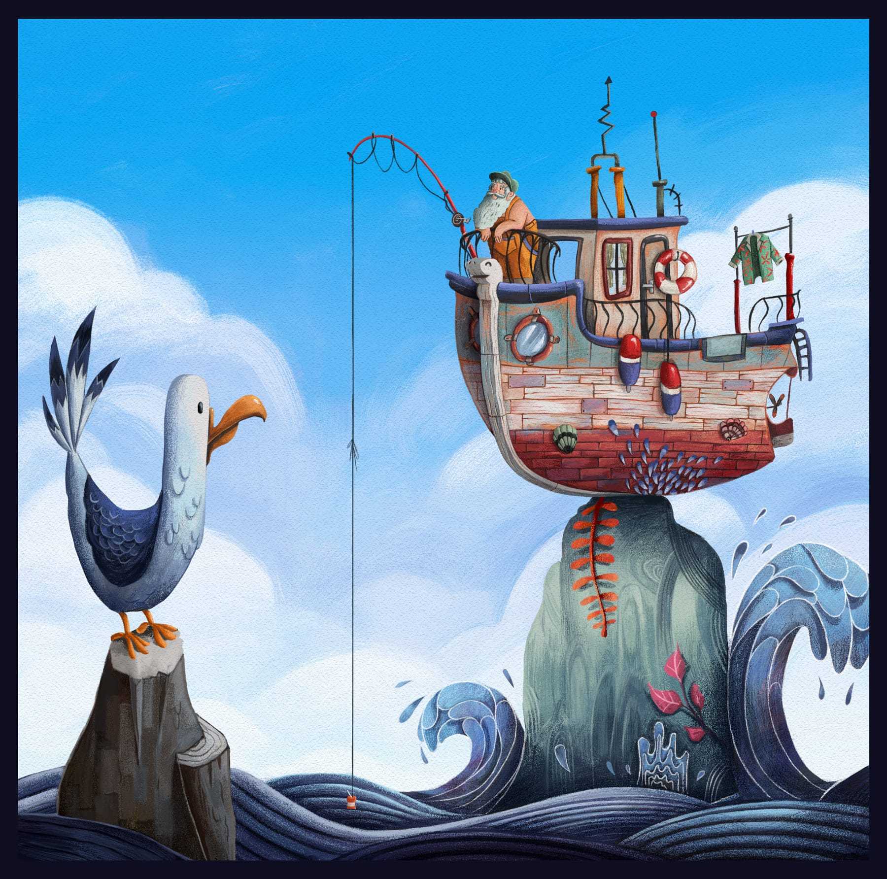 法国插画师 adrien mangournet 的作品令人着迷