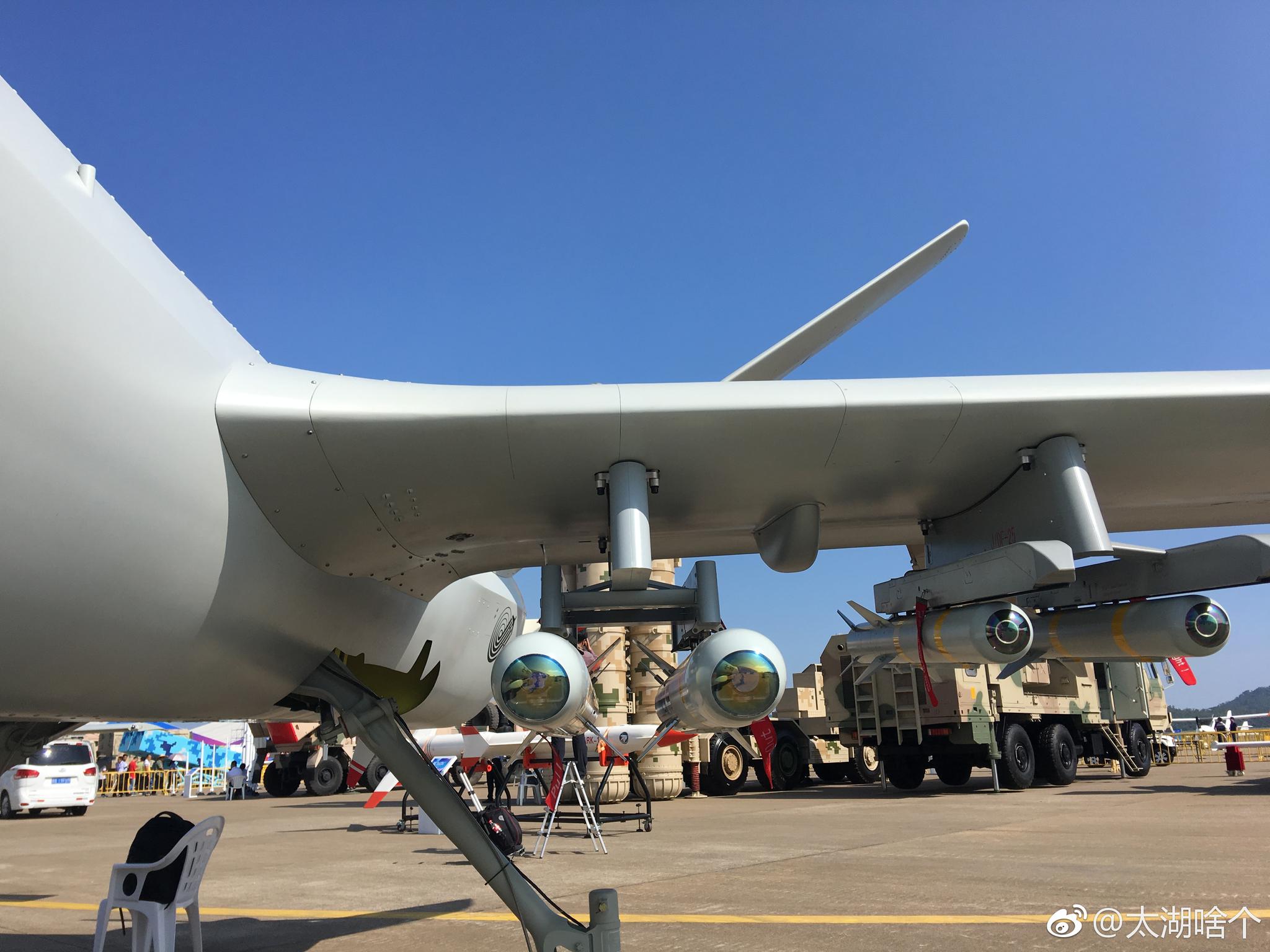 珠海航展近距离接触彩虹5无人机看上去工艺精湛