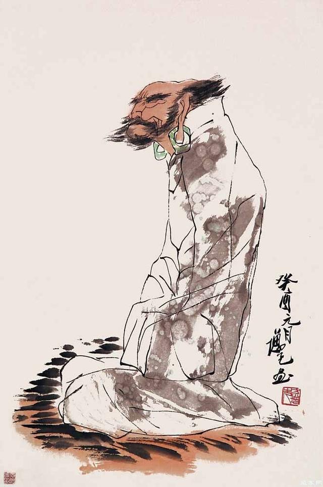 回望精品平淡天真高古雄浑方增先中国水墨人物画