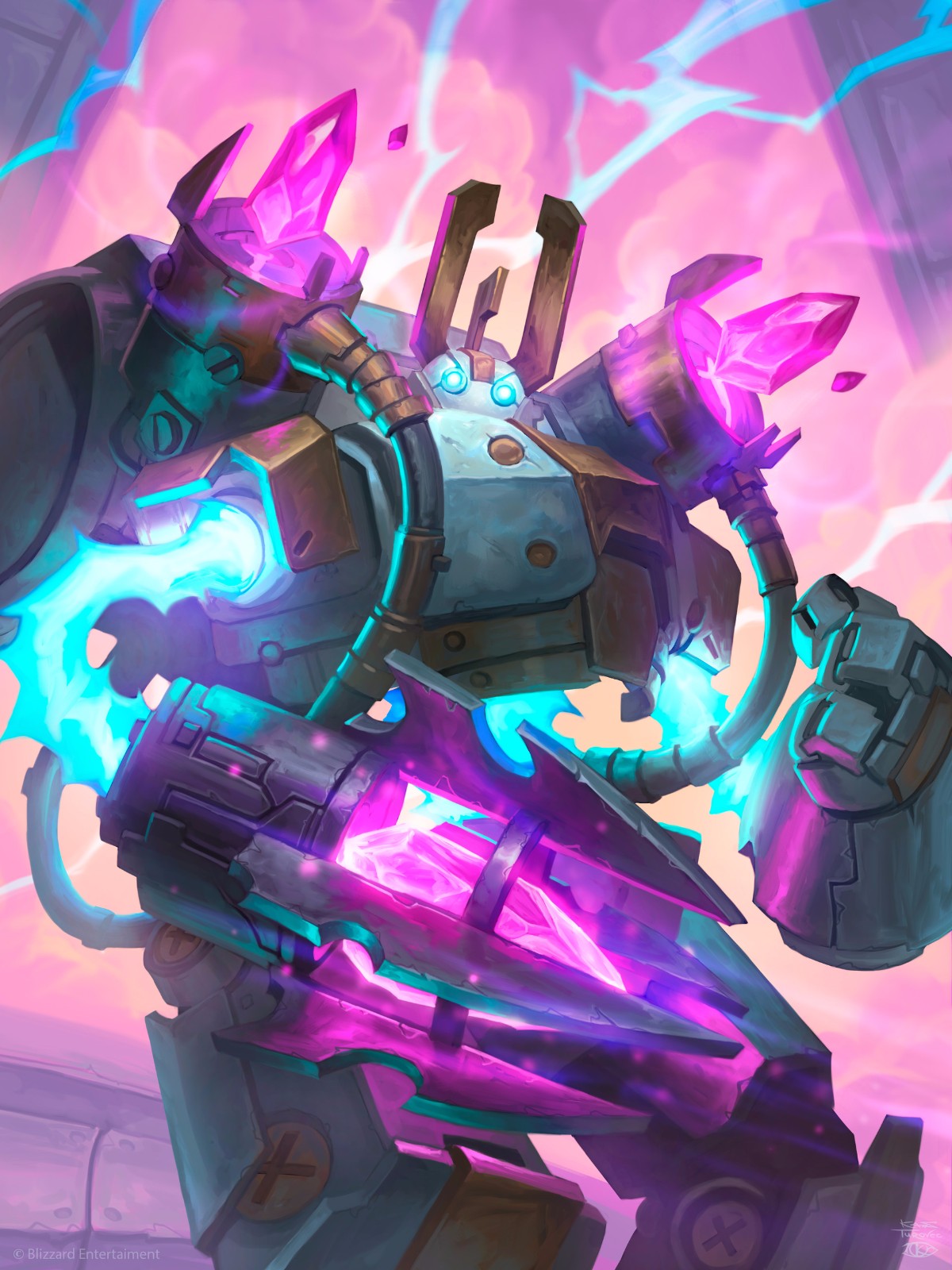 炉石传说砰砰计划卡牌原画部分流出这届美工偏爱紫色