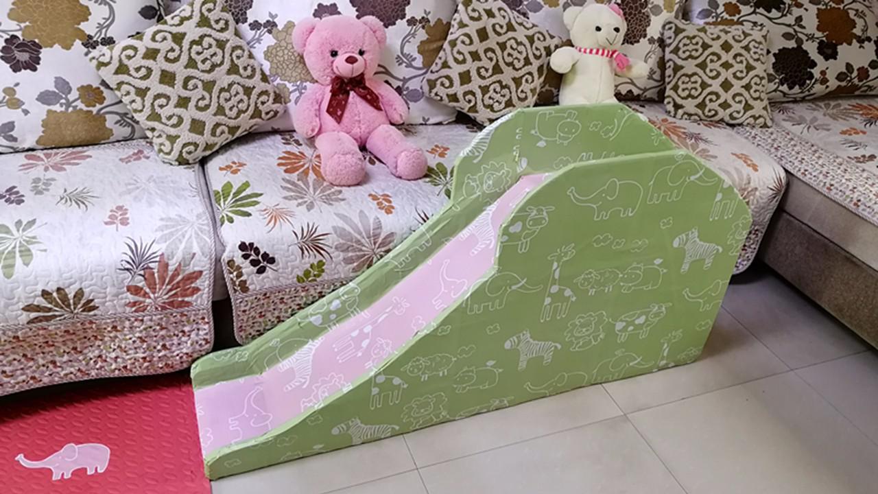 手工达人用奶粉桶自制宝宝滑梯,以后再也不用带孩子去游乐场玩了