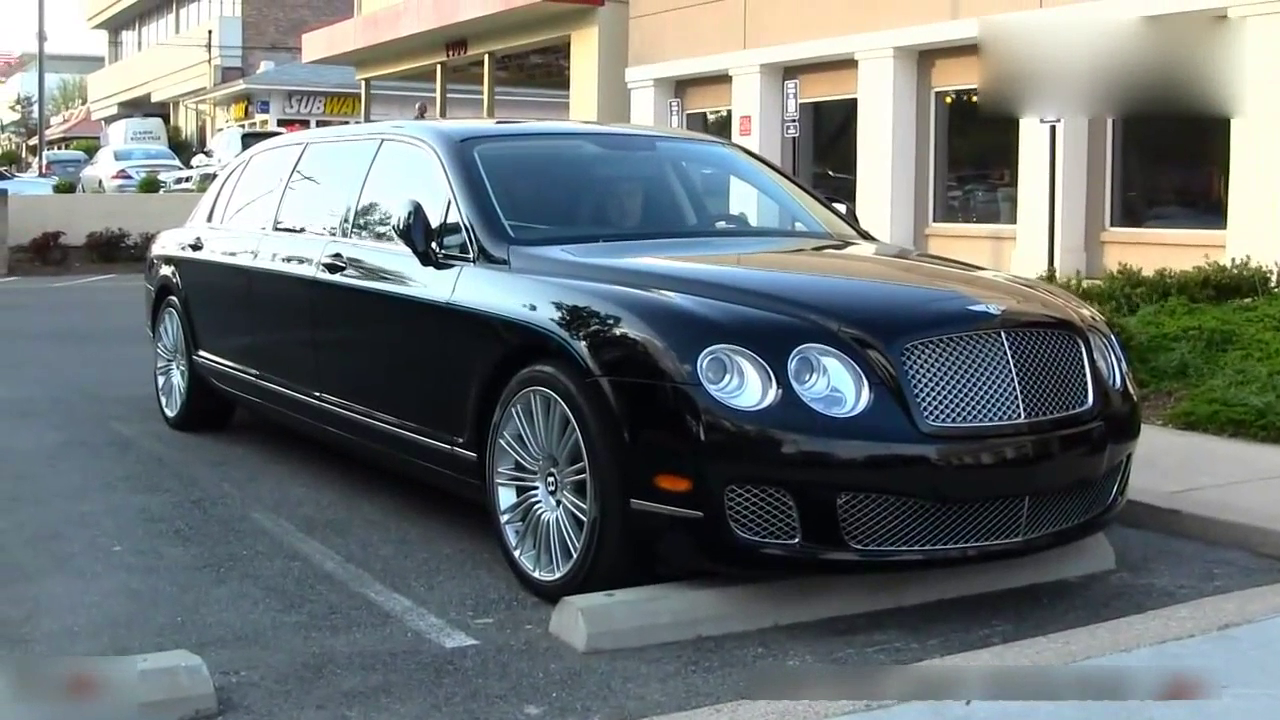 实拍罕见的宾利欧陆飞驰加长版,内饰真奢华!