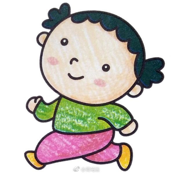 儿童简笔画人物小合集家里有小朋友的马住