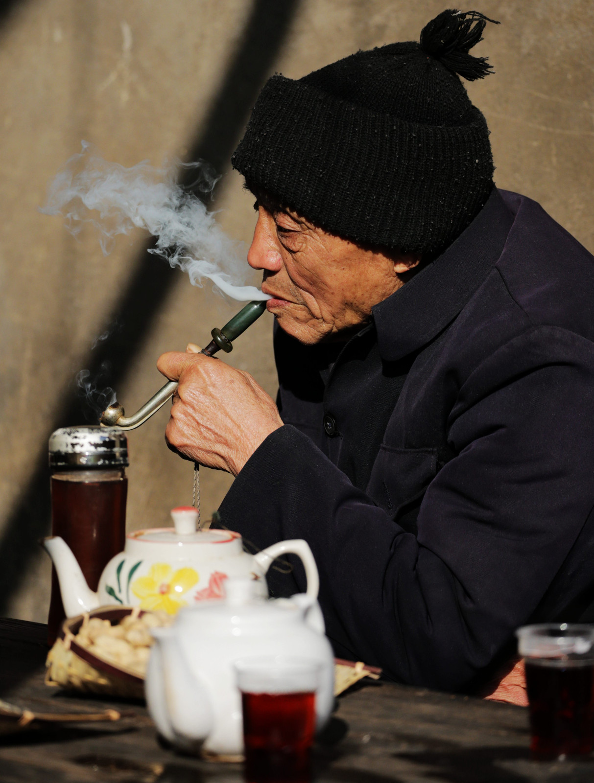 冬日里的皖北老汉--千年古镇临涣接头见闻