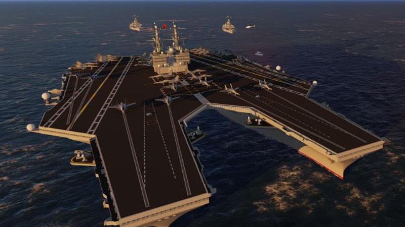 中国5万吨"蜈蚣"超级运输车, 1152个轮胎轻松扛起数万吨航母!