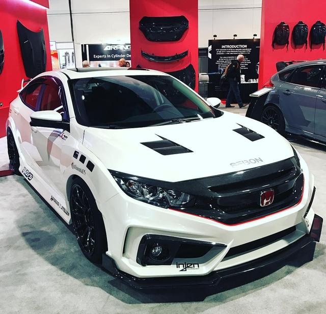 三厢思域改装type r造型,这个案例绝对是满分!