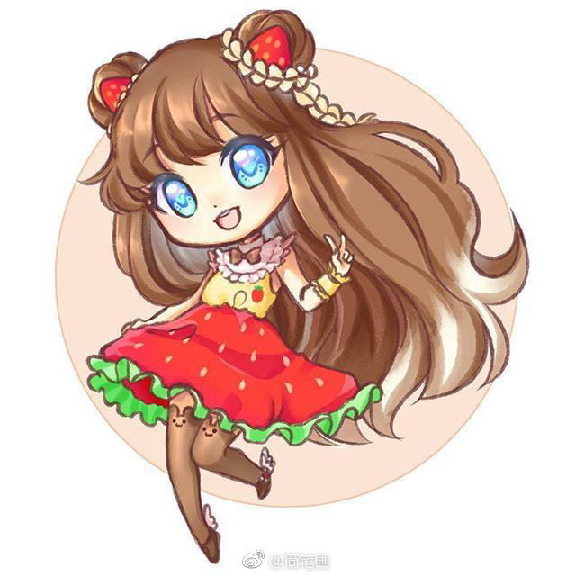 彩铅手绘动漫少女(by:alustrations)