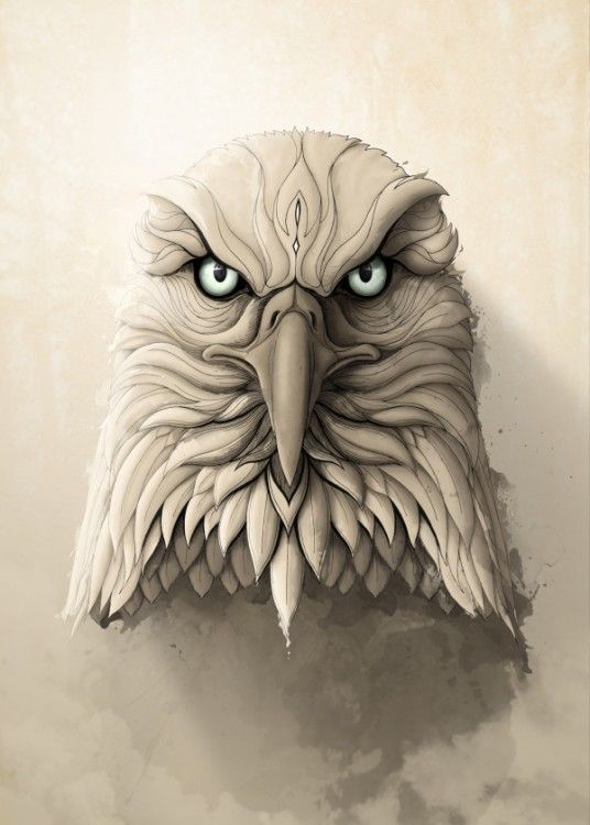 凶猛威严的动物绘画作品