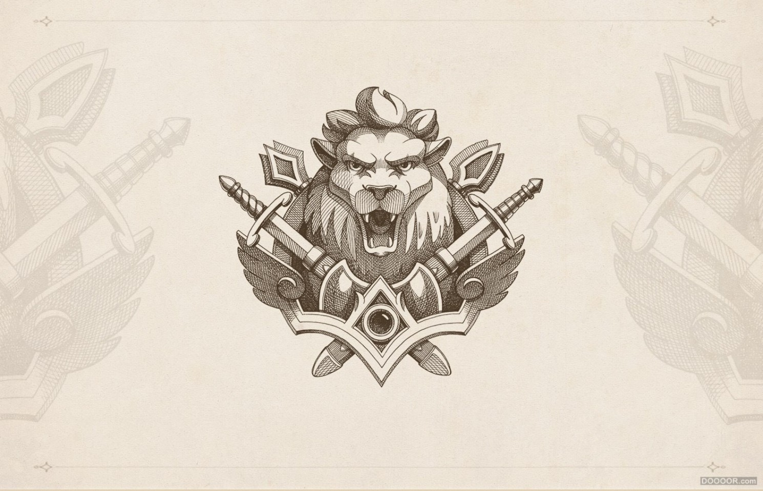 《权力的游戏》家族图腾手绘.