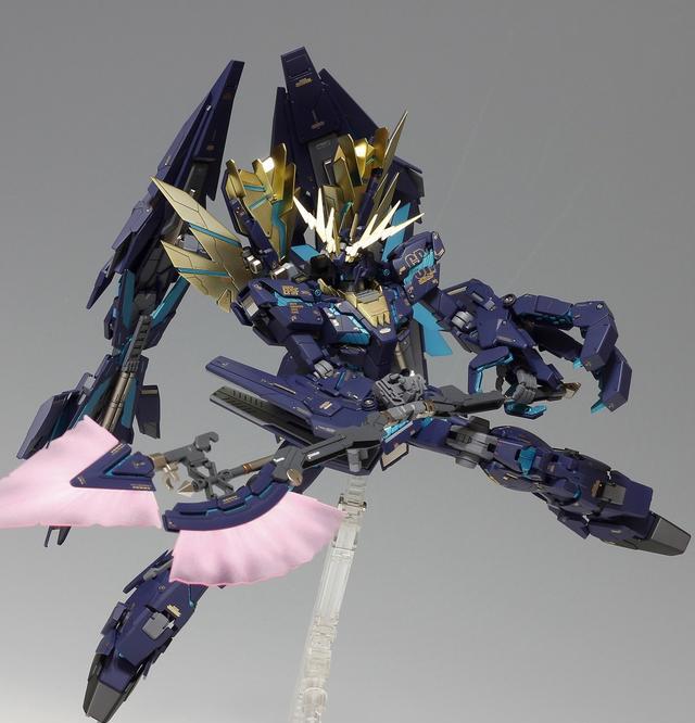 高达模型 mg rx-0全武装报丧女妖 改造喷涂