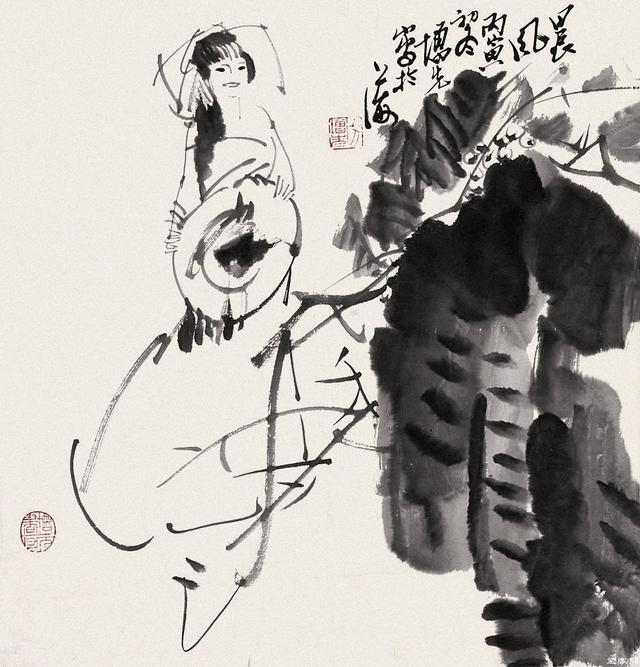 回望精品平淡天真高古雄浑方增先中国水墨人物画