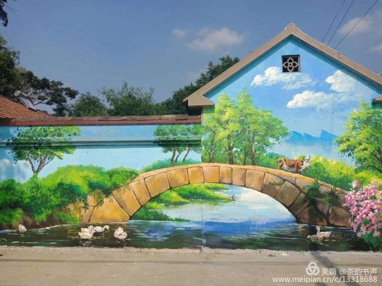 魅力龙乡,红色龙池大型3d立体画——山东省昌邑市潍