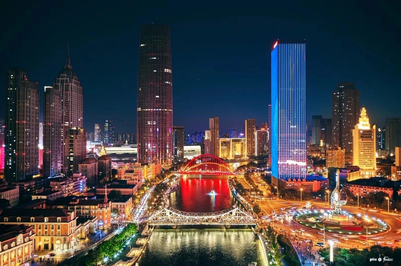 150秒低空航拍全景展现天津海河丨城记