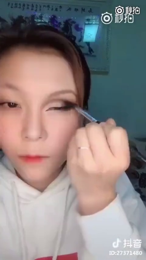 抖音美妆达人,模仿欧美女明星, 抽疯视频