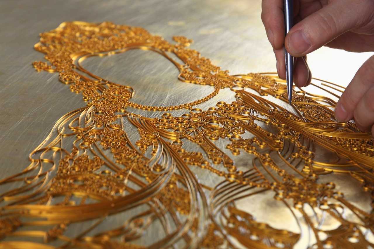 景泰蓝铜丝镶嵌壁画美得有点词穷东融画院