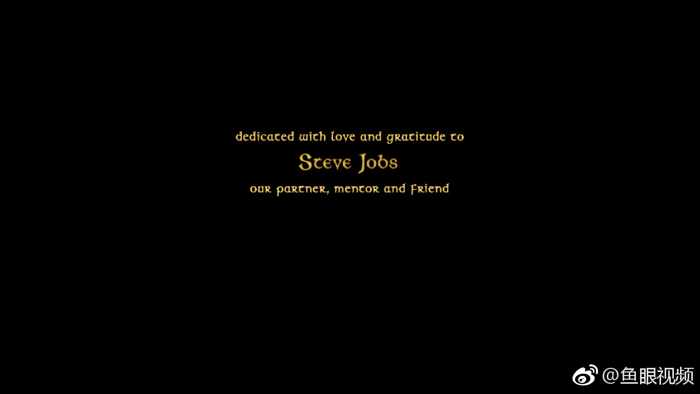用14部动画片尾向"乔布斯"致以特别鸣谢