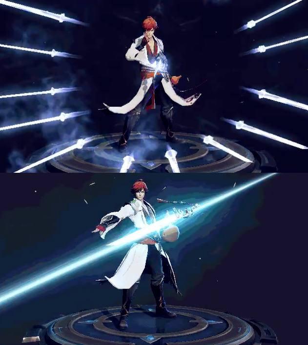 李白一出场就自带万剑齐发特效,这个设计我给