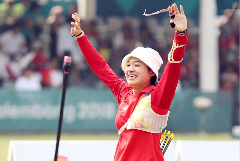 毕竟名字带"弓",张心妍勇夺射箭个人赛金牌,韩国双保险落空!