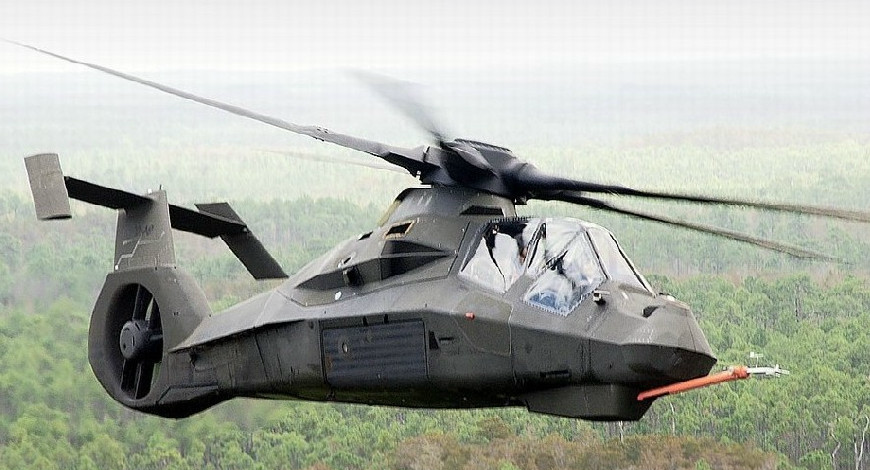 科曼奇直升机三视图图片