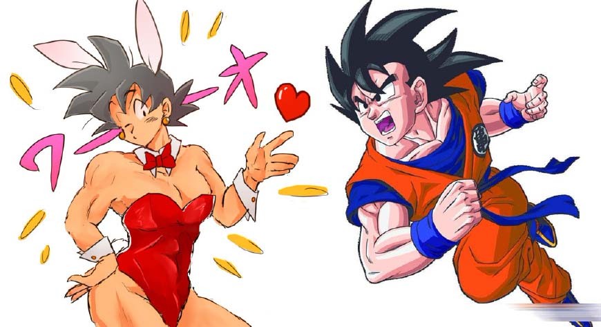 龙珠人物性转换悟空兔女郎克林变尼姑娘化的比克谁都没见过