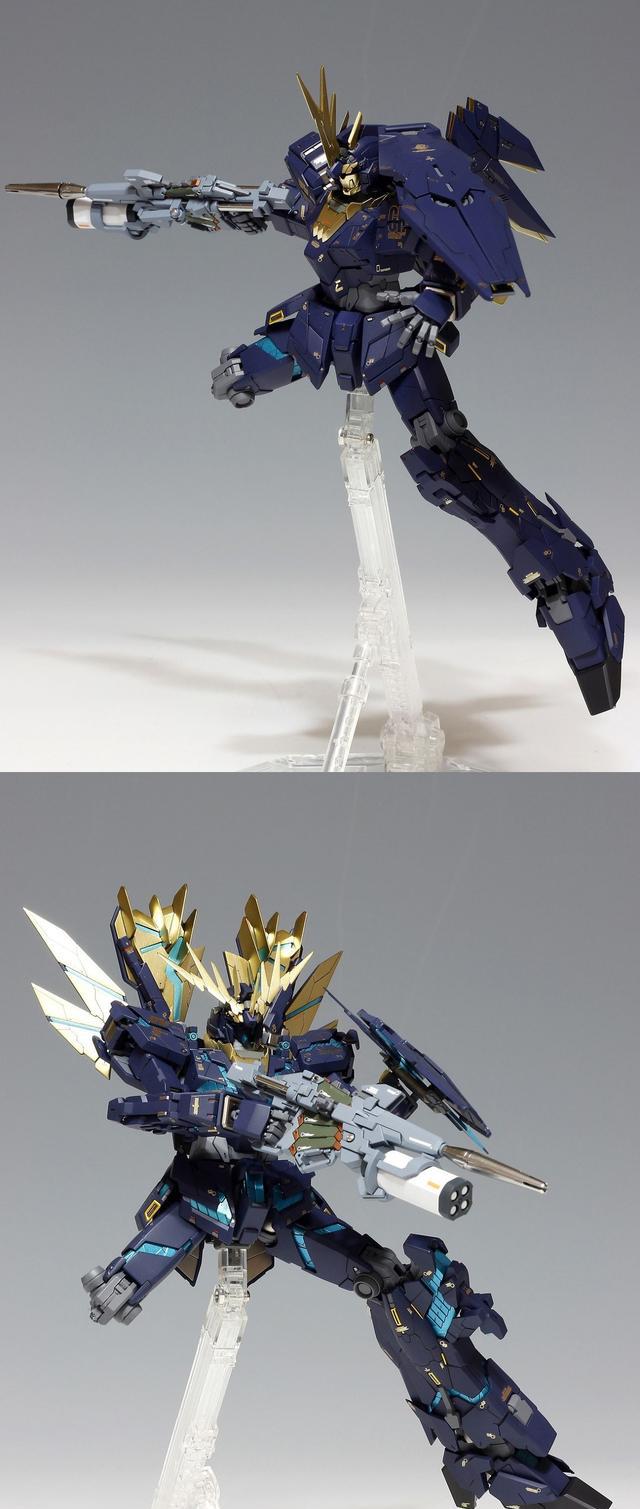 高达模型 mg rx-0全武装报丧女妖 改造喷涂