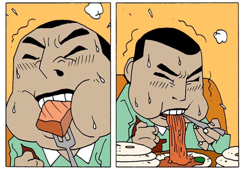 恶搞漫画:吃一顿免费的霸王餐