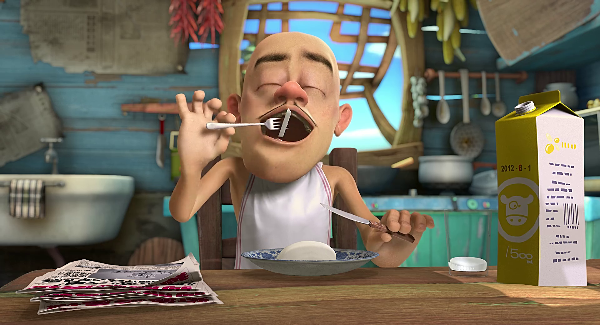 熊出没:盘点光头强吃过的五种食物,看完你就知道他真不是富二代